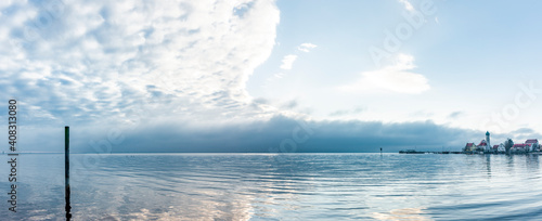 Panoramaansicht von Wasserburg am Bodensee