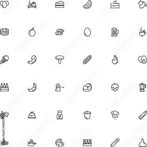 icon vector icon set such as: pennoni, ceremony, tool, sausage, anti, pumpkin, plum, tree, elements, extra, bar, freshness, parsley, tangerine, package, pistachio, brewing, creamy, coral milky cap