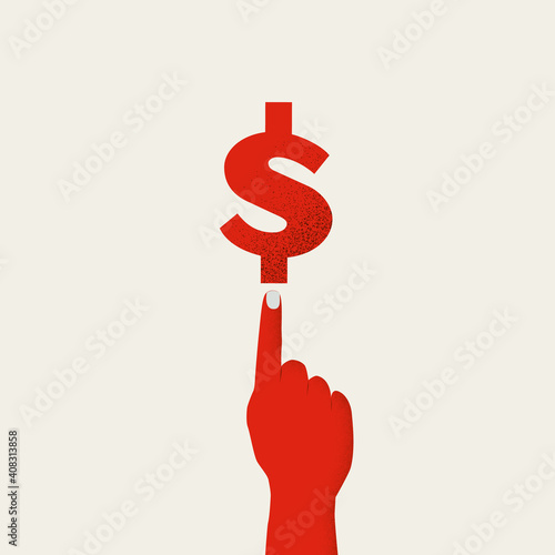 Business investment and making profit vector concept. Symbol of achievement, success, growth.