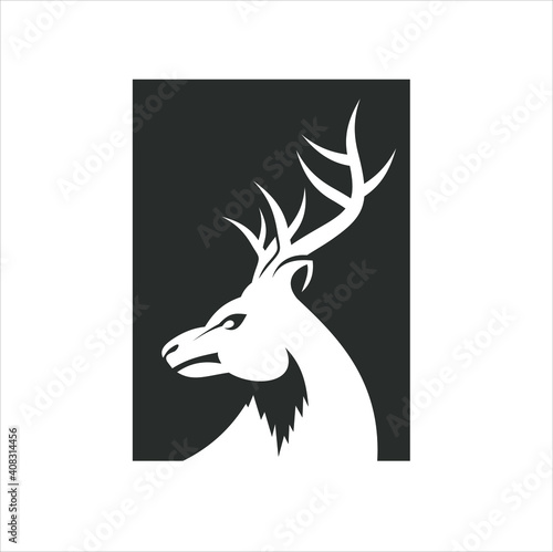 deer head vector, deer head icon, vector art.