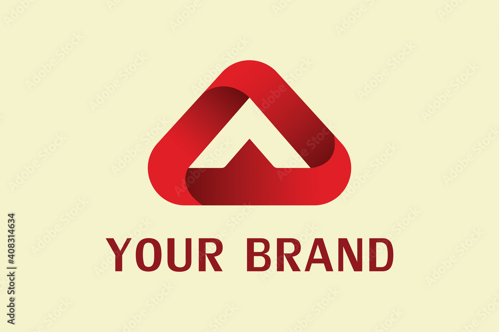 New creative and modern triangle Letter A logo New creative and modern triangle Letter A logo