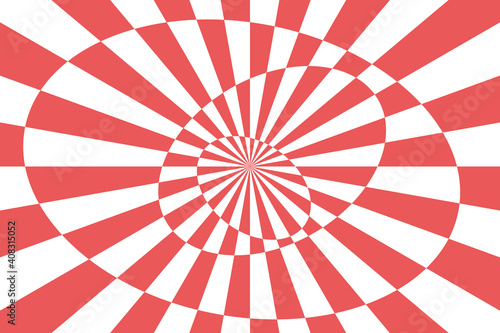 Vector illustration of stripes and shapes with optical illusion. Op art abstract background.