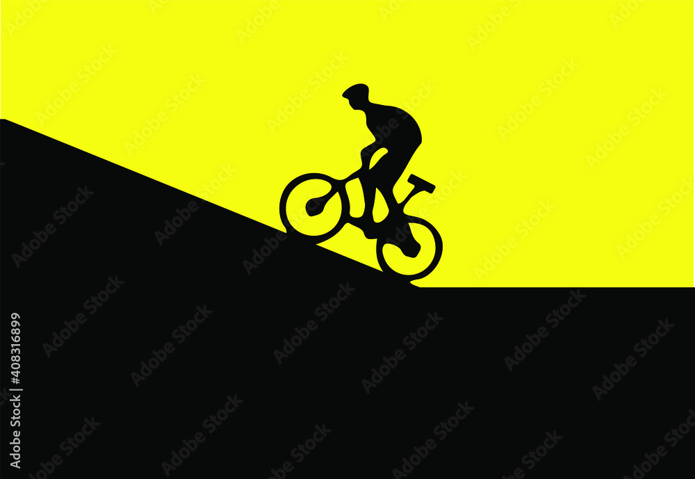 Obraz premium Cycling vector illustration isolated on background