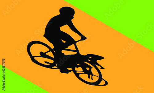 Fototapeta Naklejka Na Ścianę i Meble -  Cycling vector illustration isolated on background