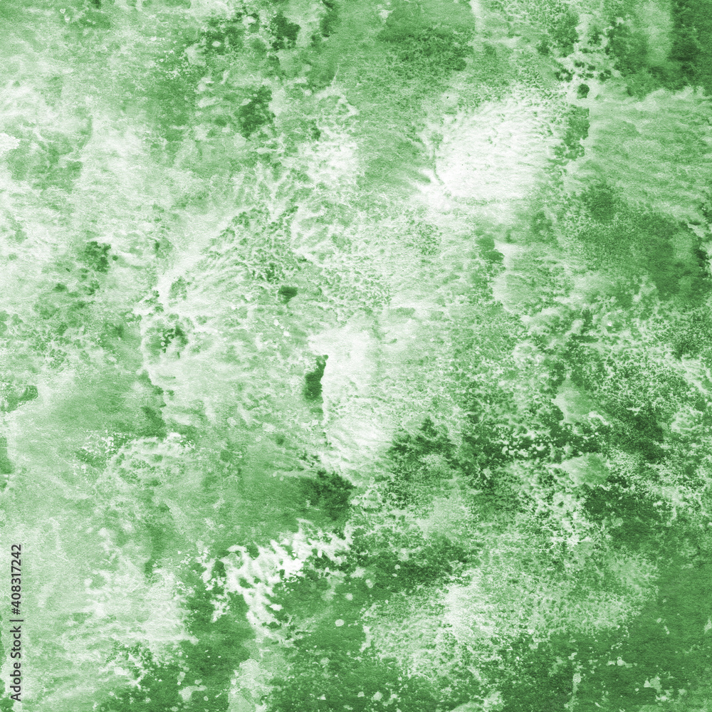 Green ink and watercolor texture on white paper background. Paint leaks and decalcomania effects. Hand-painted gouache abstract image. Mess on the canvas. Green ink and watercolor texture on white paper background. Paint leaks and decalcomania effects. Hand-painted gouache abstract image. Mess on the canvas.
