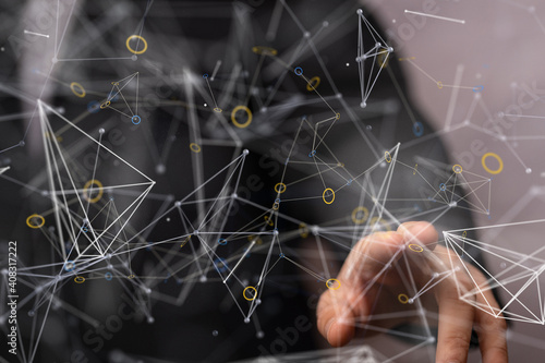 Fototapeta Naklejka Na Ścianę i Meble -   people network structure HR - Human resources management and recruitment