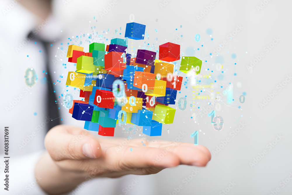 Cloud computing concept.Abstract cloud connection technology background.