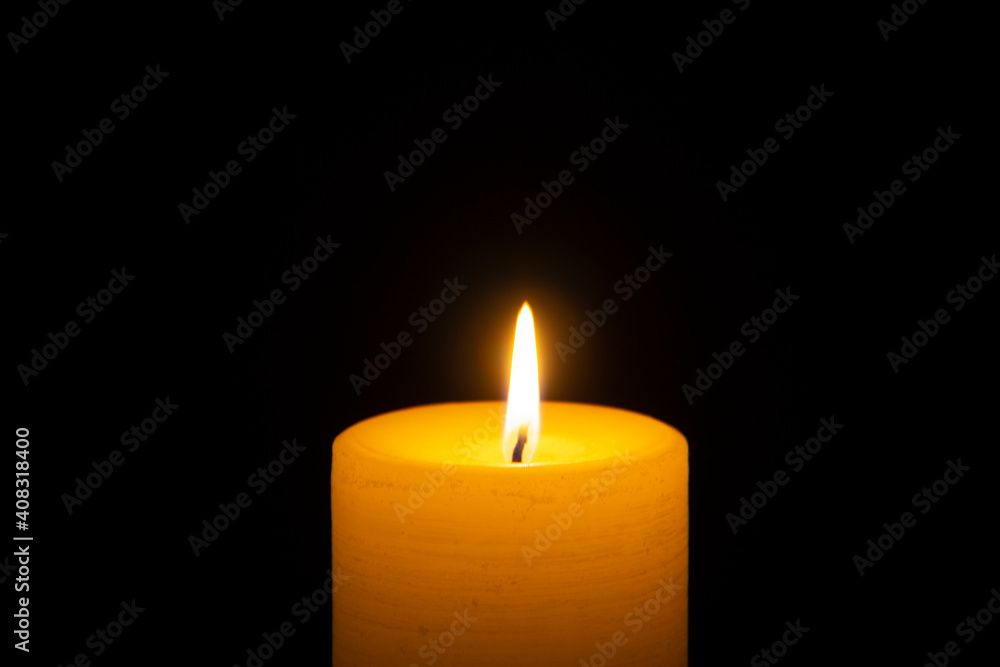 glowing lit candle