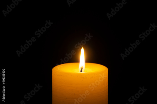 glowing lit candle