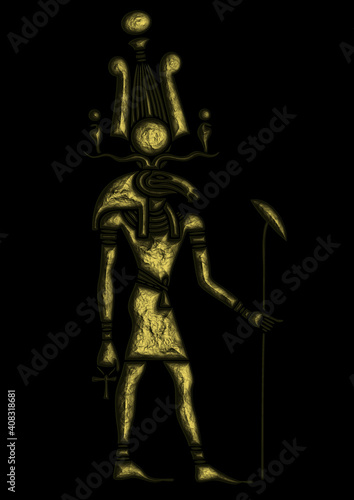 Khensu - God of ancient Egypt © siloto