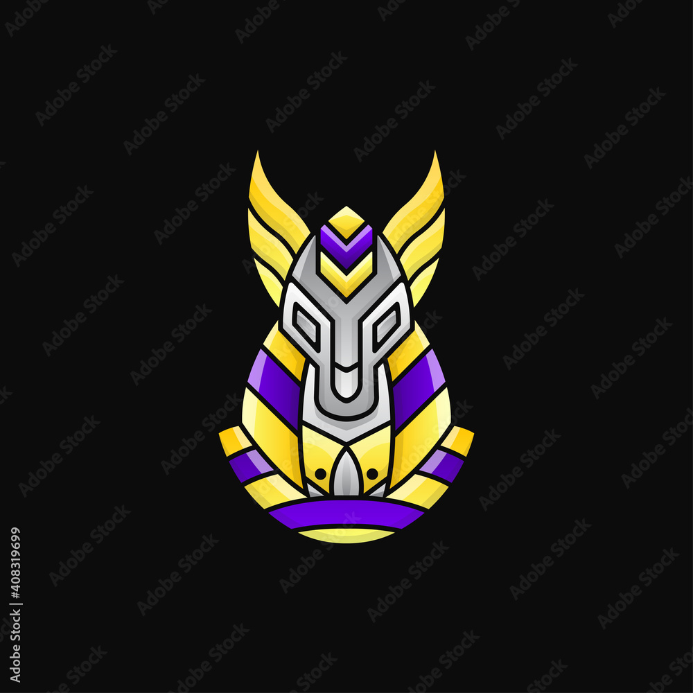 Anubis Logo Characters. Mascot Logo Gradient Style Anubis Logo Characters. Mascot Logo Gradient Style