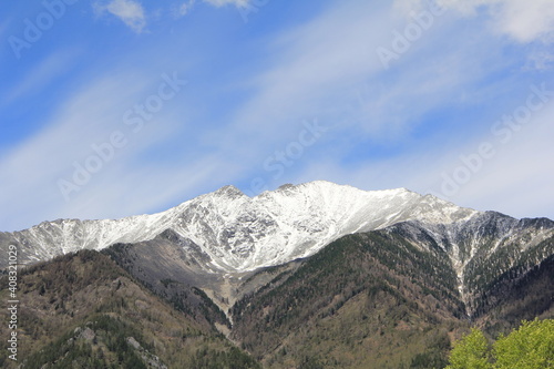 mountains and clouds