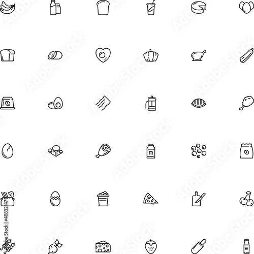 icon vector icon set such as: transparency, alcohol, garnish, butternut, grain, pan, bratwurst, eggs, celebration, party, recipe, peppercorn, picture, reservoir, appetizer, spice, banana, beetroot