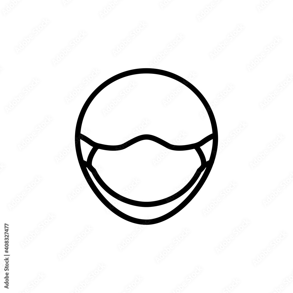 Head person line icon with mask. simple design editable. Design template vector Head person line icon with mask. simple design editable. Design template vector