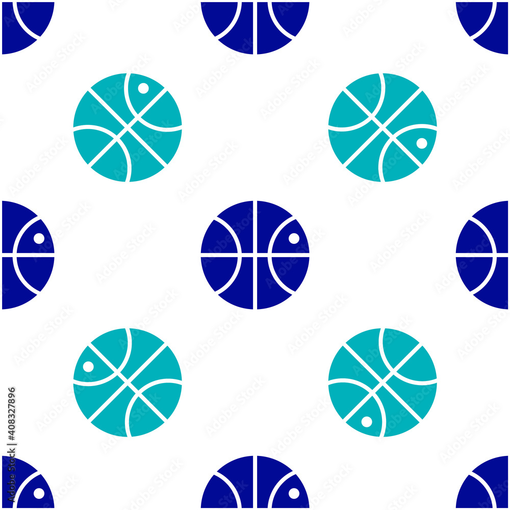 Blue Basketball ball icon isolated seamless pattern on white background. Sport symbol. Vector Illustration. Blue Basketball ball icon isolated seamless pattern on white background. Sport symbol. Vector Illustration.