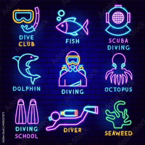 Diving Label Set