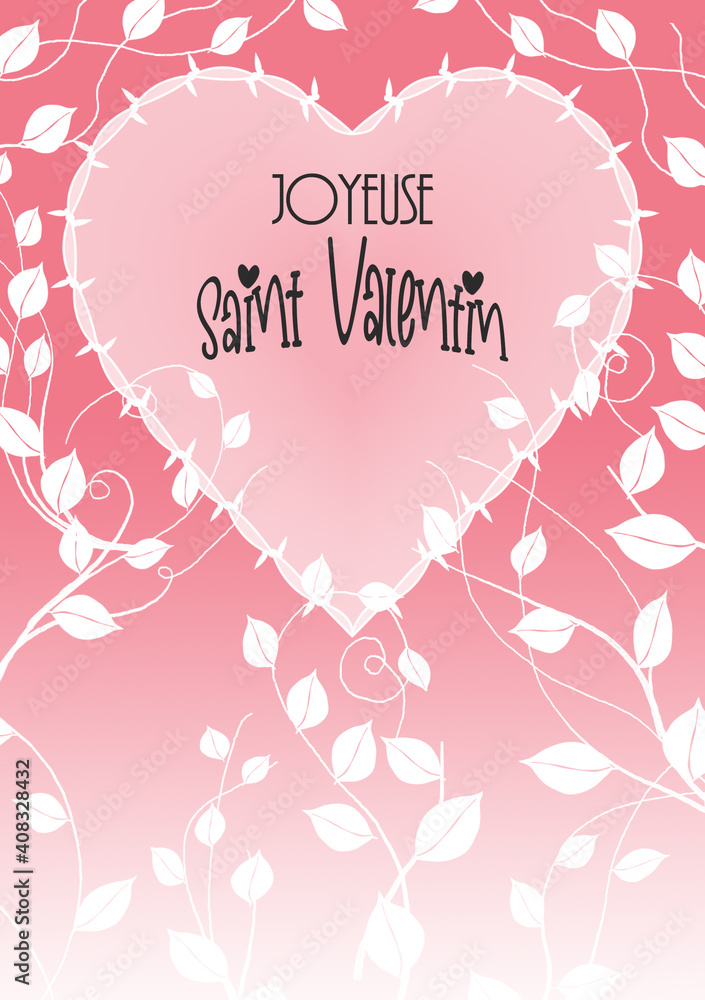 Collection rose de la Saint-Valentin (21 cm x 14,8 cm)