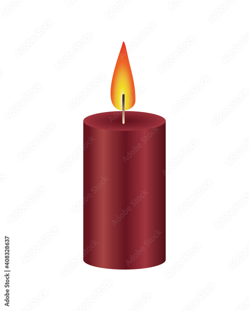 red candle fire flame wax icon red candle fire flame wax icon