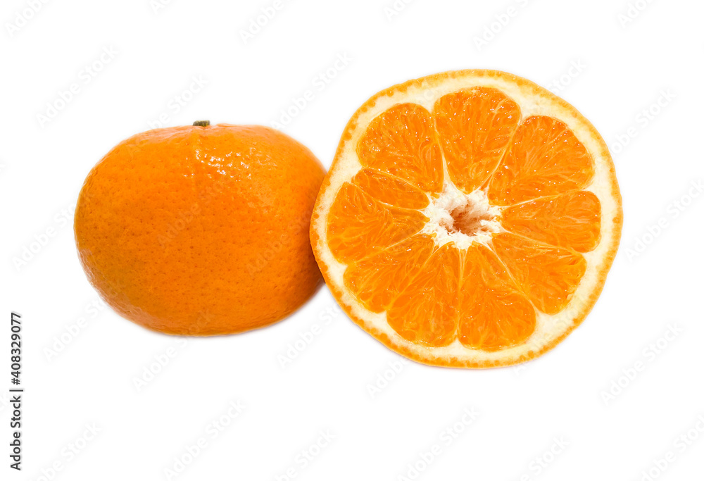 Fresh orange fruit isolated on white background. Fresh orange fruit isolated on white background.