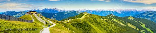 view from Schmitten mountain in Austria - near Zell am See photo