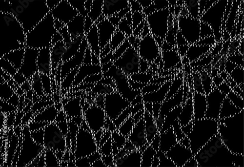 Swirled and curled stripes and brush strokes texture. Marble or acrylic atrwork imitation. Cool and swirly background. Abstract vector illustration. Black isolated on white. EPS10