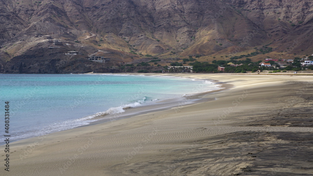 the beach of Sao Pedro, on the island Sao Vicente, Cabo Verde, in the month of December the beach of Sao Pedro, on the island Sao Vicente, Cabo Verde, in the month of December