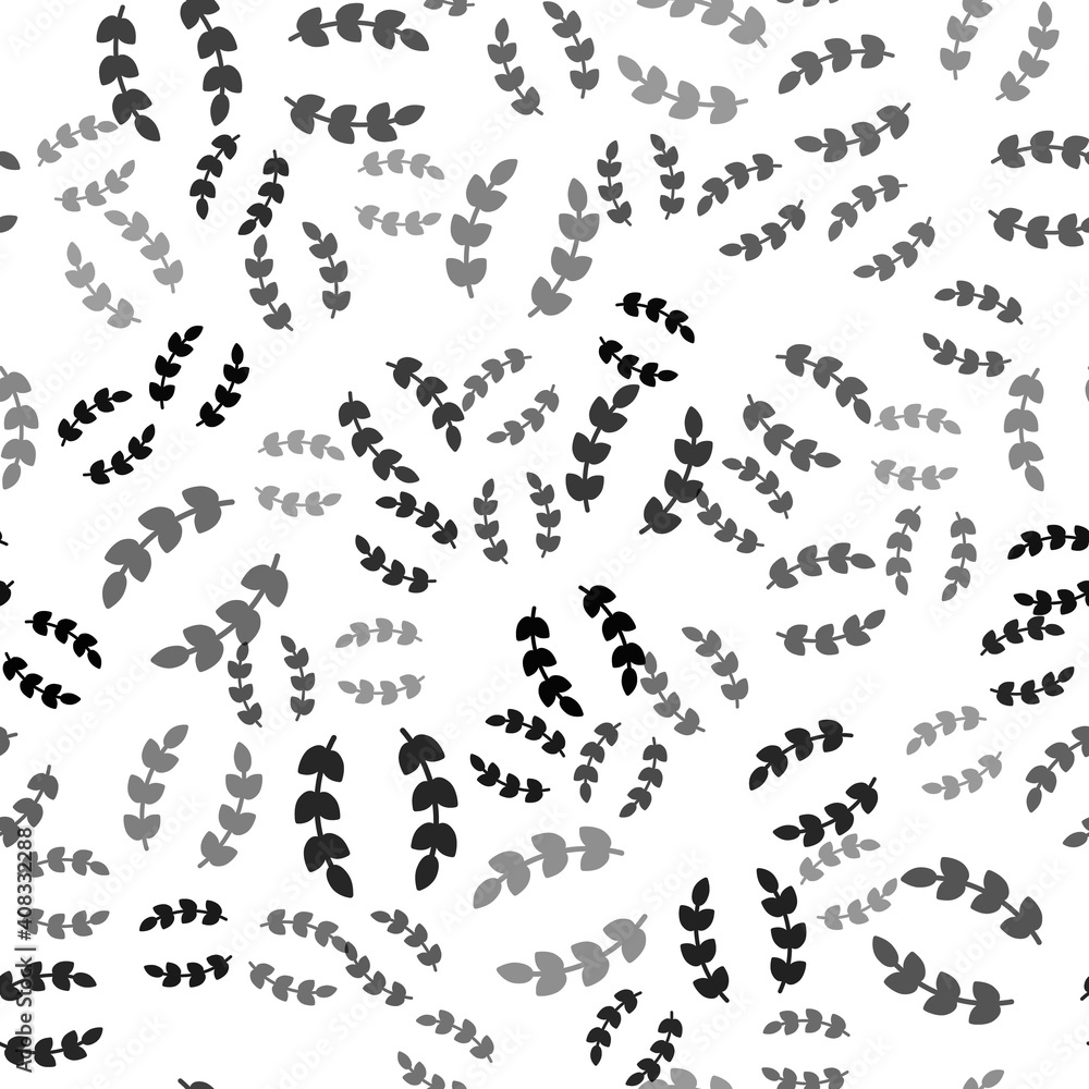 Black Laurel wreath icon isolated seamless pattern on white background. Triumph symbol. Vector. Black Laurel wreath icon isolated seamless pattern on white background. Triumph symbol. Vector.