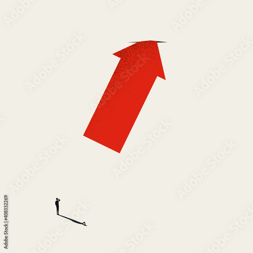 Business or career limits, no future prospect vector concept. Symbol of hitting ceiling, no more progress.