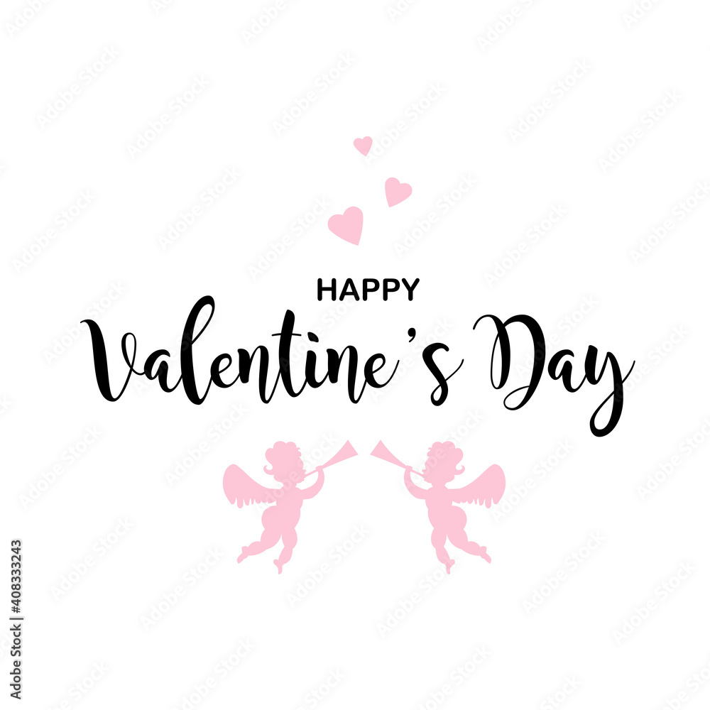 Happy Valentines Day vector illustration.