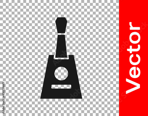 Black Musical instrument balalaika icon isolated on transparent background. Vector.