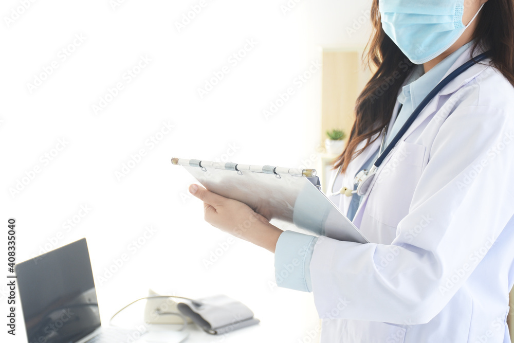 doctor with chart at the hospital doctor with chart at the hospital