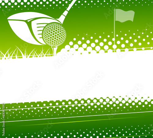 Golf game background. Vector illustration sports theme.