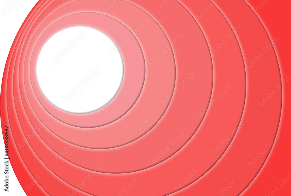 concentric circles layered with red color gradient and white center, abstract design background concentric circles layered with red color gradient and white center, abstract design background