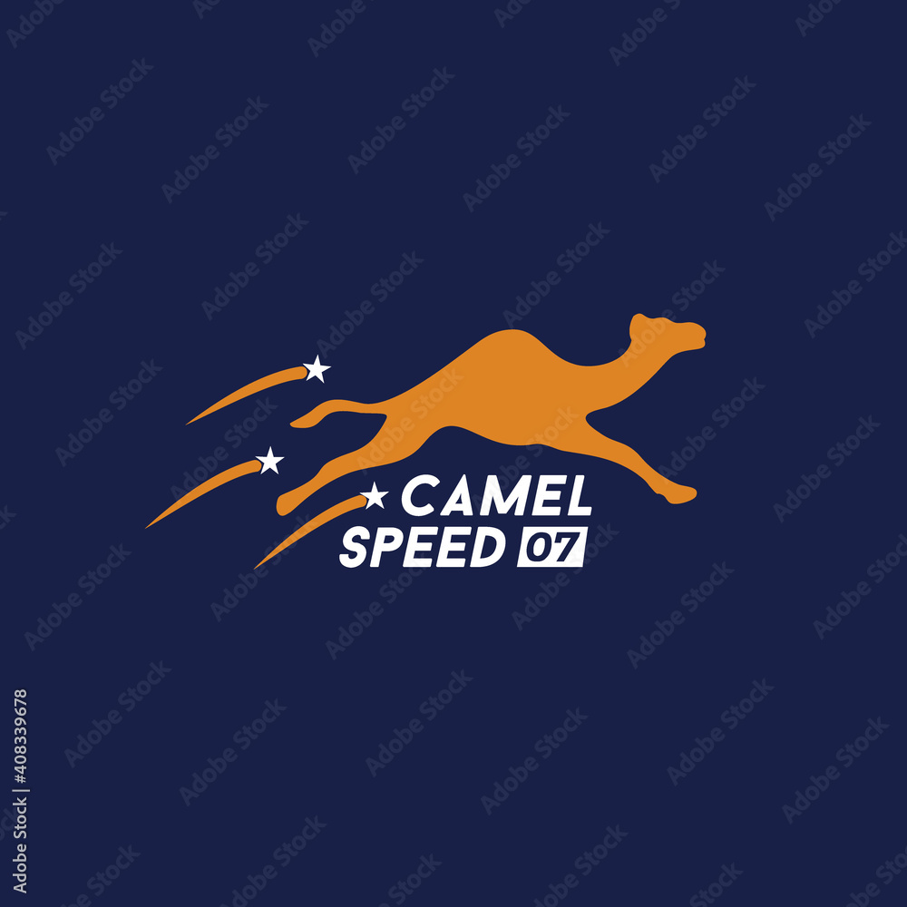 Fototapeta premium camel speed logo