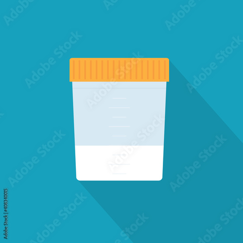 sperm sample for laboratory analysis - vector illustration