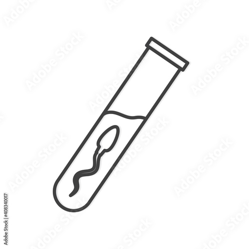 sperm sample for laboratory analysis - vector illustration