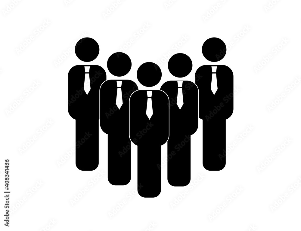 Icon of a group of people (teams). Business, partnership, corporation.