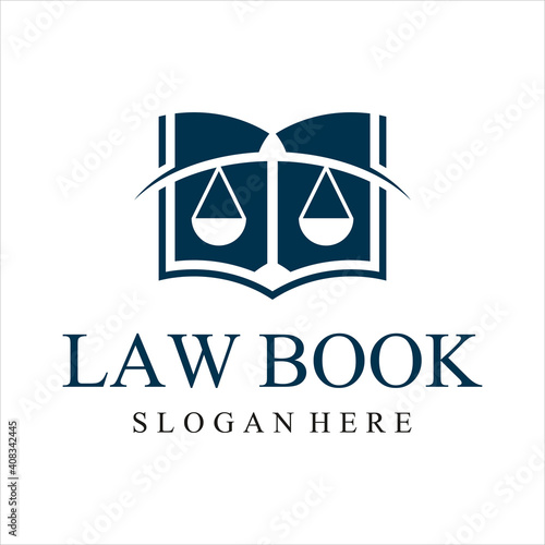 law book attorney logo design inspiration