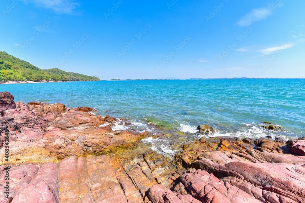 Beautiful View of Pink Stone in Chanthaburi Province Beautiful View of Pink Stone in Chanthaburi Province