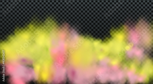 Colorful fog, ink swirling smoke isolated, transparent special effect. Bright vector cloudiness, mist or smog background. 
 Abstract banner paints.Background for banner, card, poster, poster.