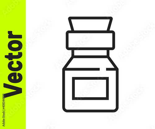 Poison in bottle icon isolated on white background. Bottle of poison or poisonous chemical toxin. Vector.