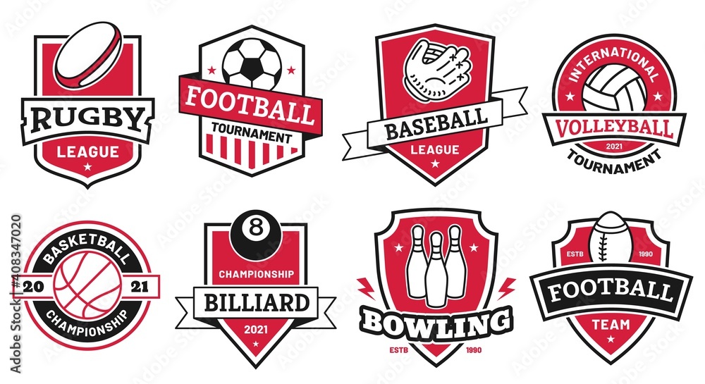 Premium Vector  Tournament sports league logo emblem