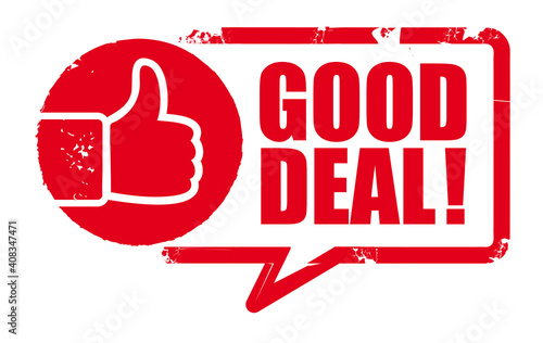 Good deal red rubber stamp vector illustration concept