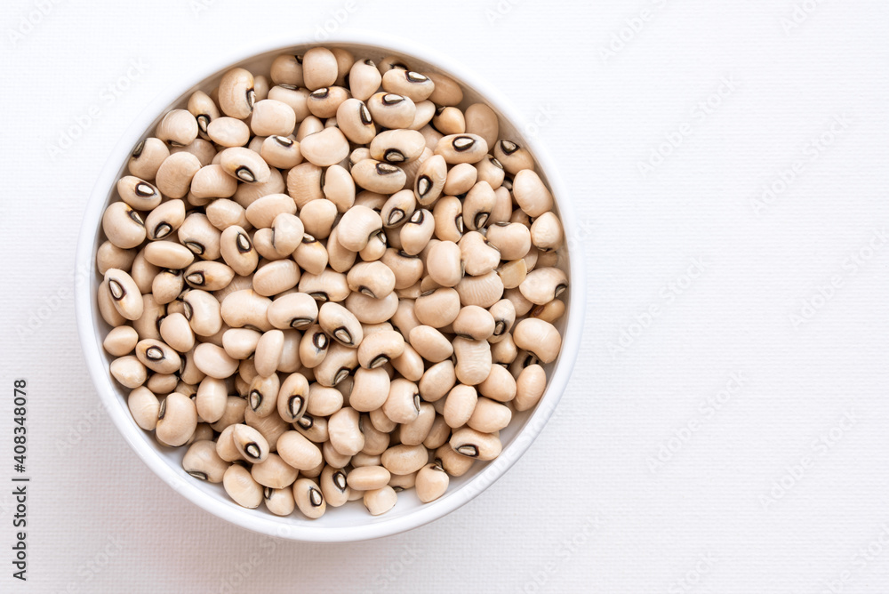 Uncooked Black Eyed Peas in a Bowl Uncooked Black Eyed Peas in a Bowl
