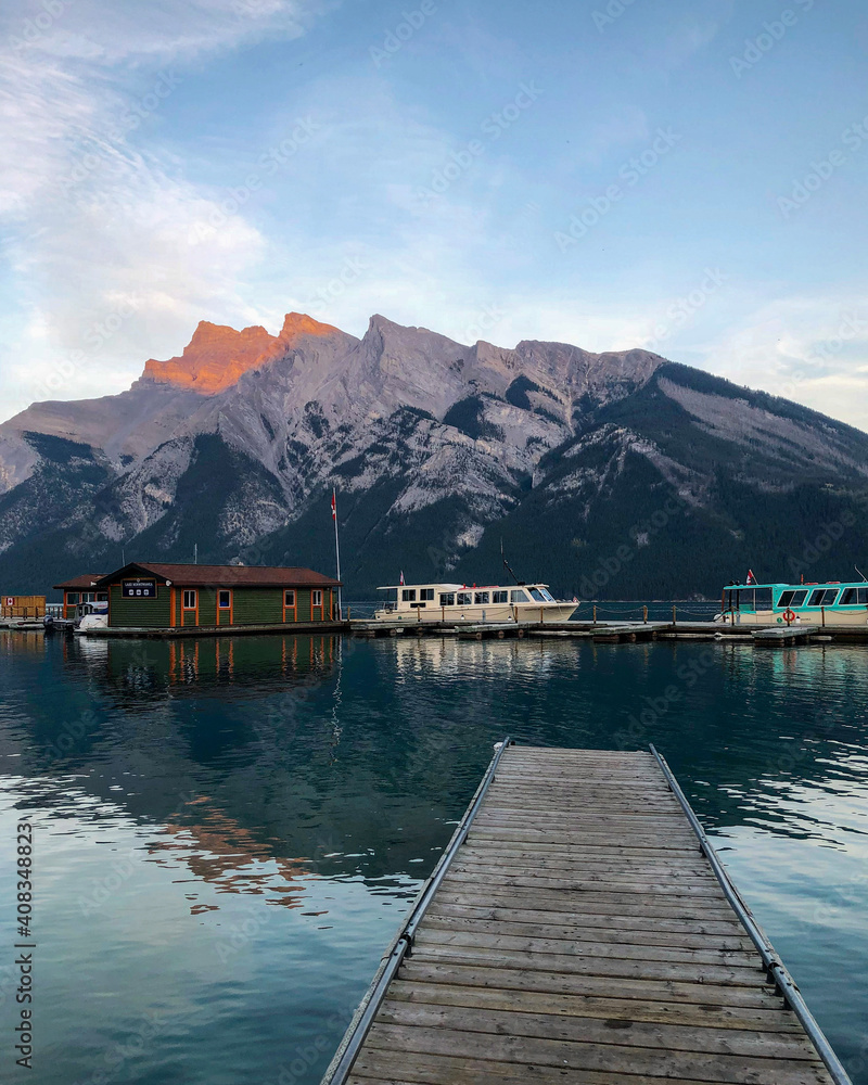 wooden pier on lake