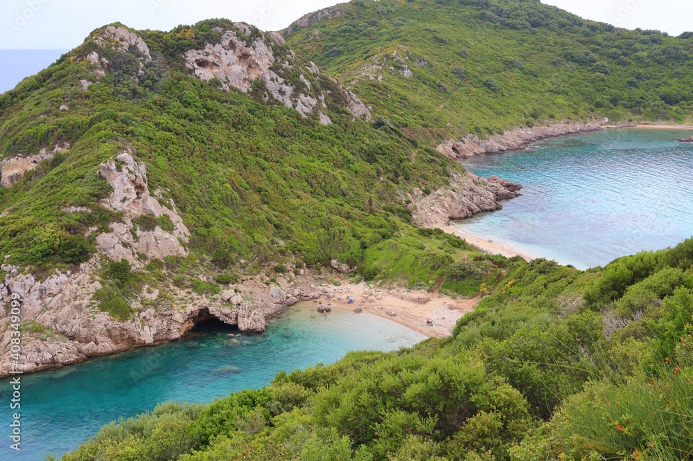 Corfu double beach