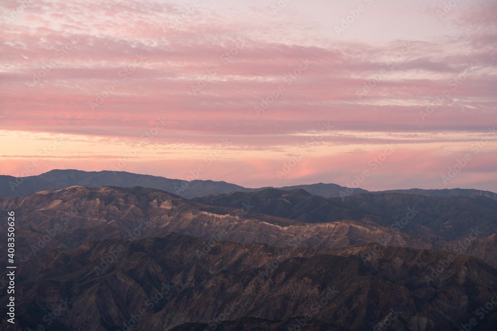 Pink Los Padres Mountains
