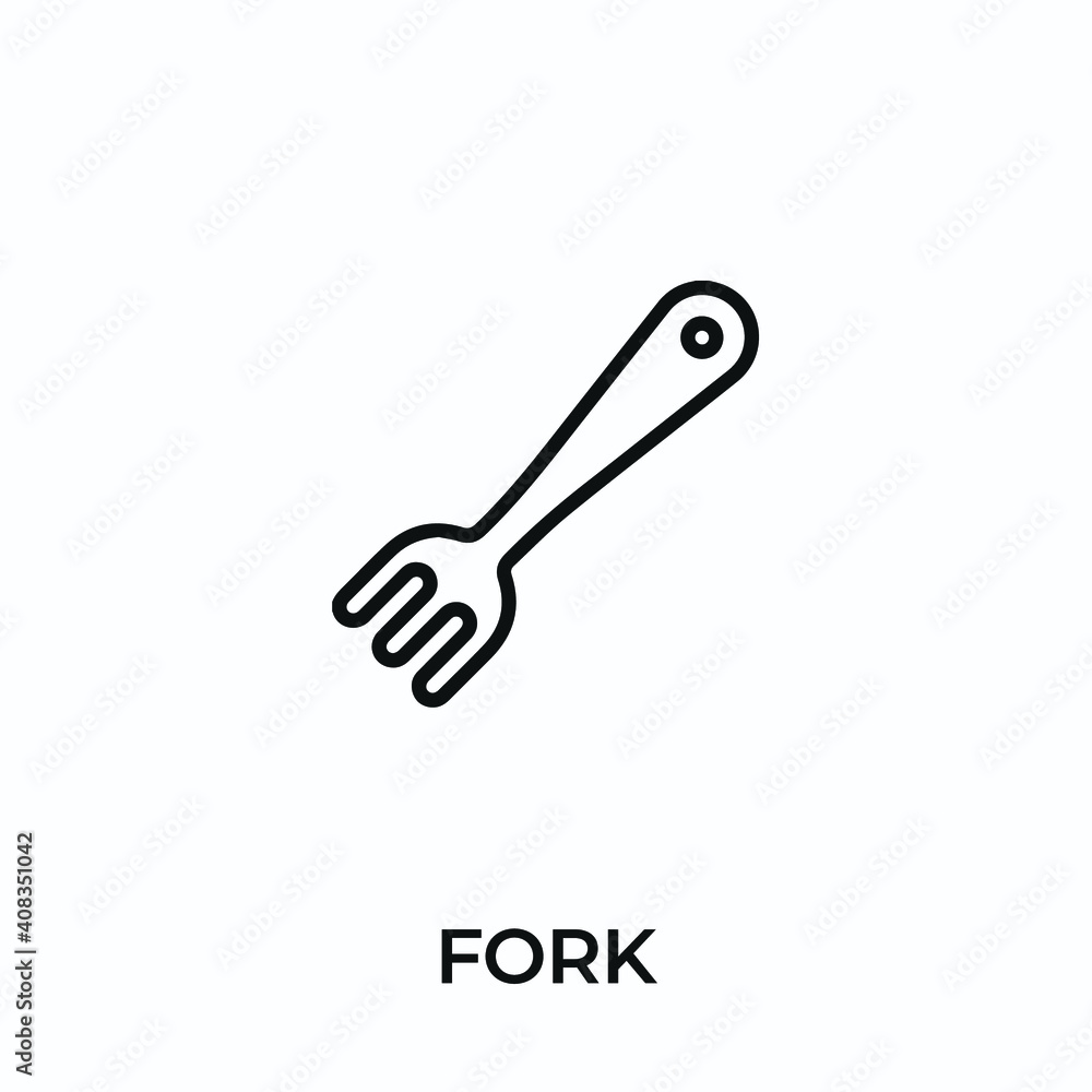 fork icon vector. fork sign symbol for modern design. Vector illustration fork icon vector. fork sign symbol for modern design. Vector illustration