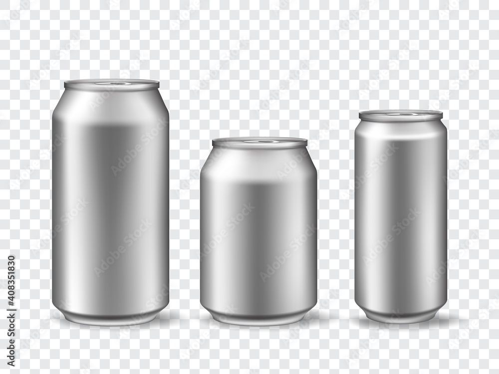3d aluminum cans. Realistic can mockups in 3 size. Metallic tin for beer, juice, soda drink or lemonade. Canned beverage vector template set. Metal steel bank, aluminum packaging illustration 3d aluminum cans. Realistic can mockups in 3 size. Metallic tin for beer, juice, soda drink or lemonade. Canned beverage vector template set. Metal steel bank, aluminum packaging illustration