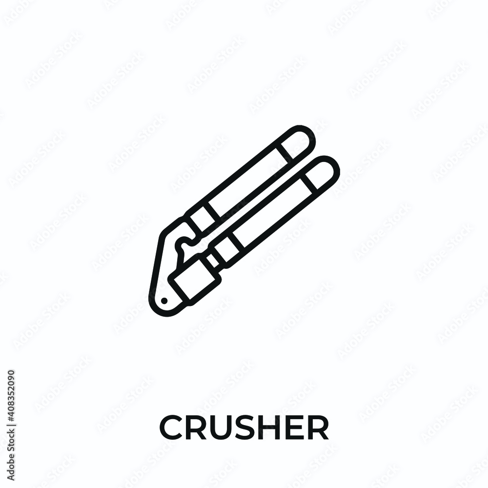 crusher icon vector. crusher sign symbol for modern design. Vector illustration crusher icon vector. crusher sign symbol for modern design. Vector illustration